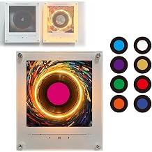 Magnetic Refrigerator Magnet NFC Induction Singing Speaker,NFC Magnetic Refrigerator Magnet Rotating Vinyl Record Night Light,9-Pack Smart Programmable Sound Stickers,Plays Your Favorite Song 1Pcs