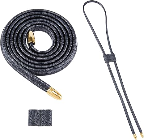 Amazon Co Jp Chgcraft Puレザー バッグ 革紐 セット 革ひも 皮紐 バッグパーツ 巾着バッグ バケットバッグ ドローストリング バッグ 編みつけ用 手芸 ブラック ホビー