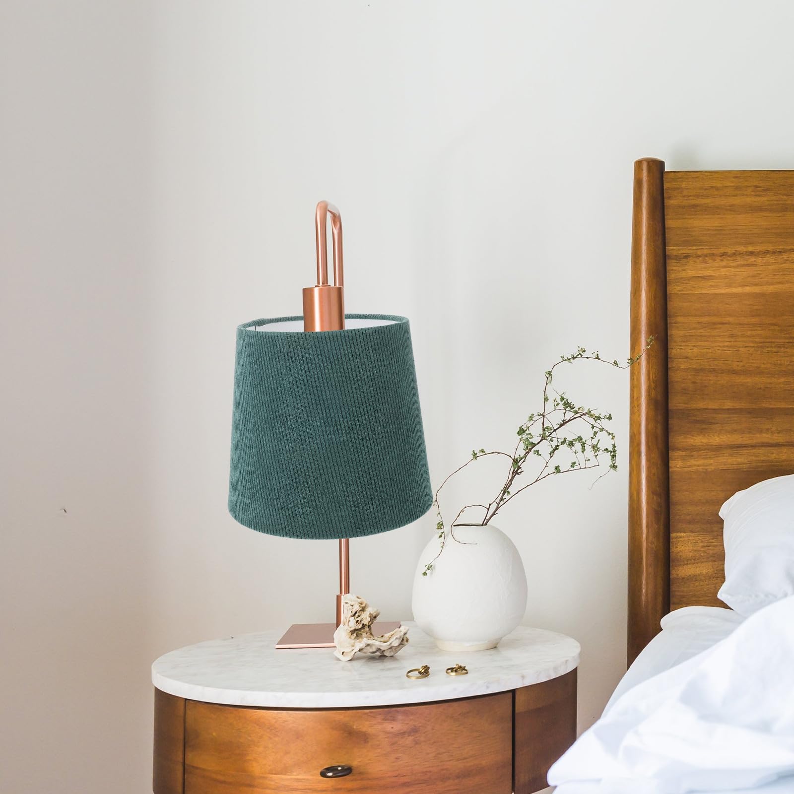 Paralume in tessuto per lampada da scrivania per camera da letto e soggiorno - 7,1" superiore x 9,1" inferiore x 7,9&; di altezza. Copertura in tessuto a tamburo per lampada da