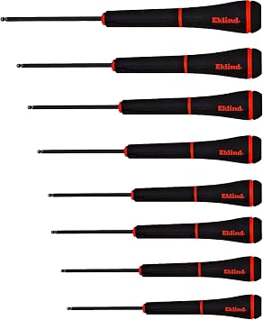 EKLIND 92500 PSD Ball-Hex allen Precision Screwdriver - 8pc set SAE Inch Sizes .050-5/32