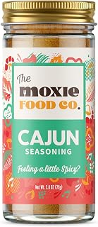 The Moxie Food Co. Cajun Seasoning - Best Cajun Seasoning for Gumbo, Catfish, Shrimp - All Natural, Vegan, Kosher, Keto, Non-GMO, Gluten Free, Made in the USA, 2.8oz. Jar