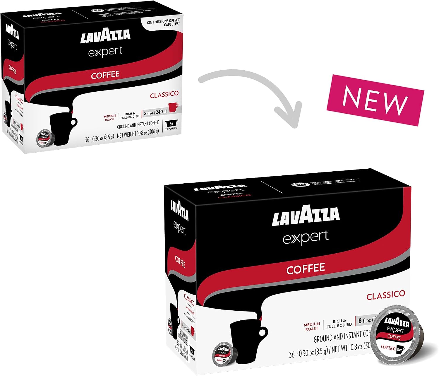 Lavazza Expert Classico Coffee Capsules, Medium Roast, Arabica and Robusta Blend, Compatible with Lavazza Classy Plus Machine (36 Capsules) image 2