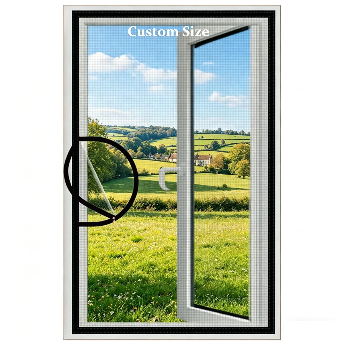 Custom Size Fibreglass Window Screens, Insect Mesh for Suitable for Doors Windows, Window Fly Screen Replacement for Anti-Mosquito and Anti-cat