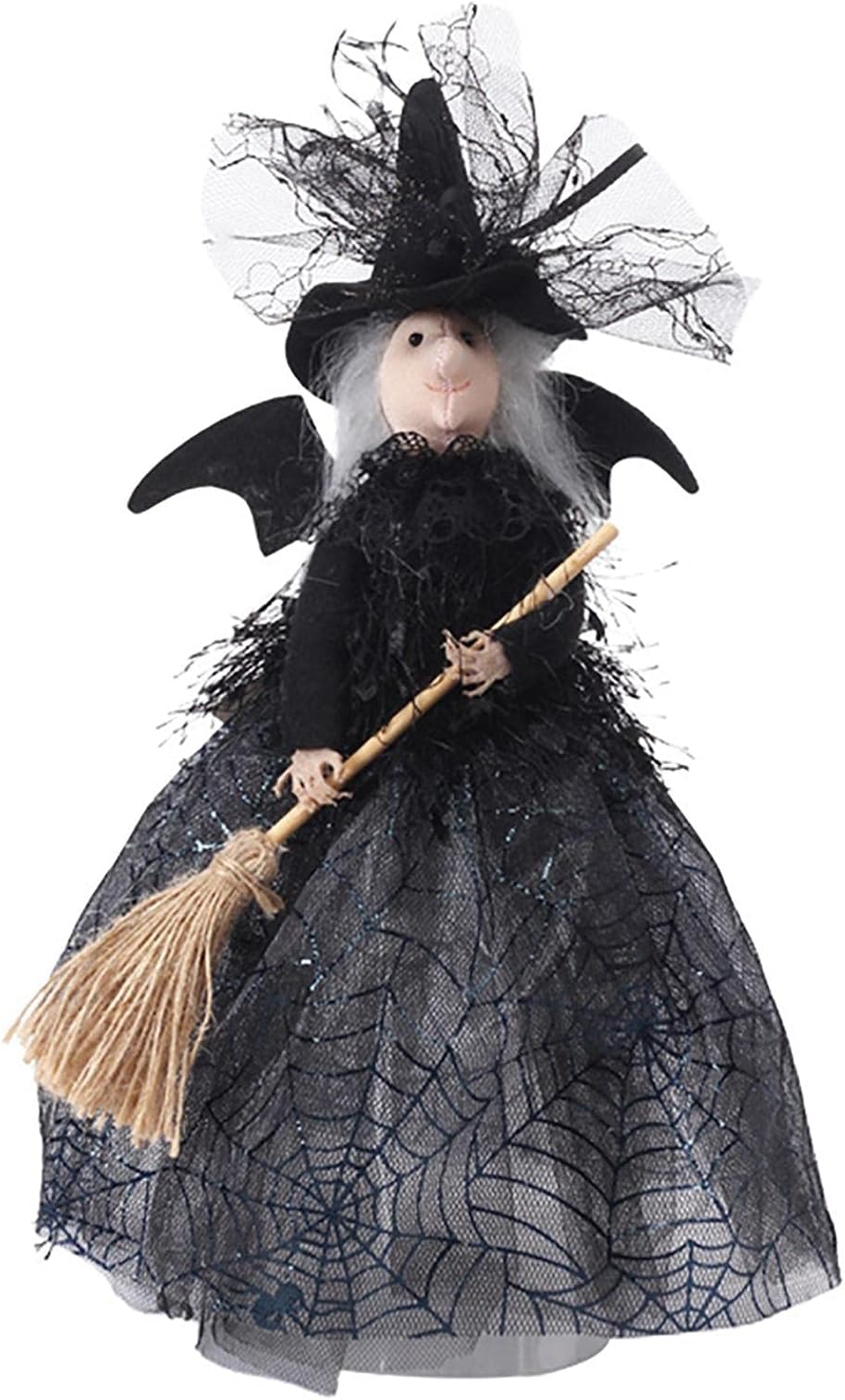 Halloween Decorations Witch Doll Halloween Witch Sculpture, Witch Christmas Tree Toppers Holiday Christmas Party Decoration, Witch Doll Christmas Tree Hanging Top For Halloween Christmas Decorations