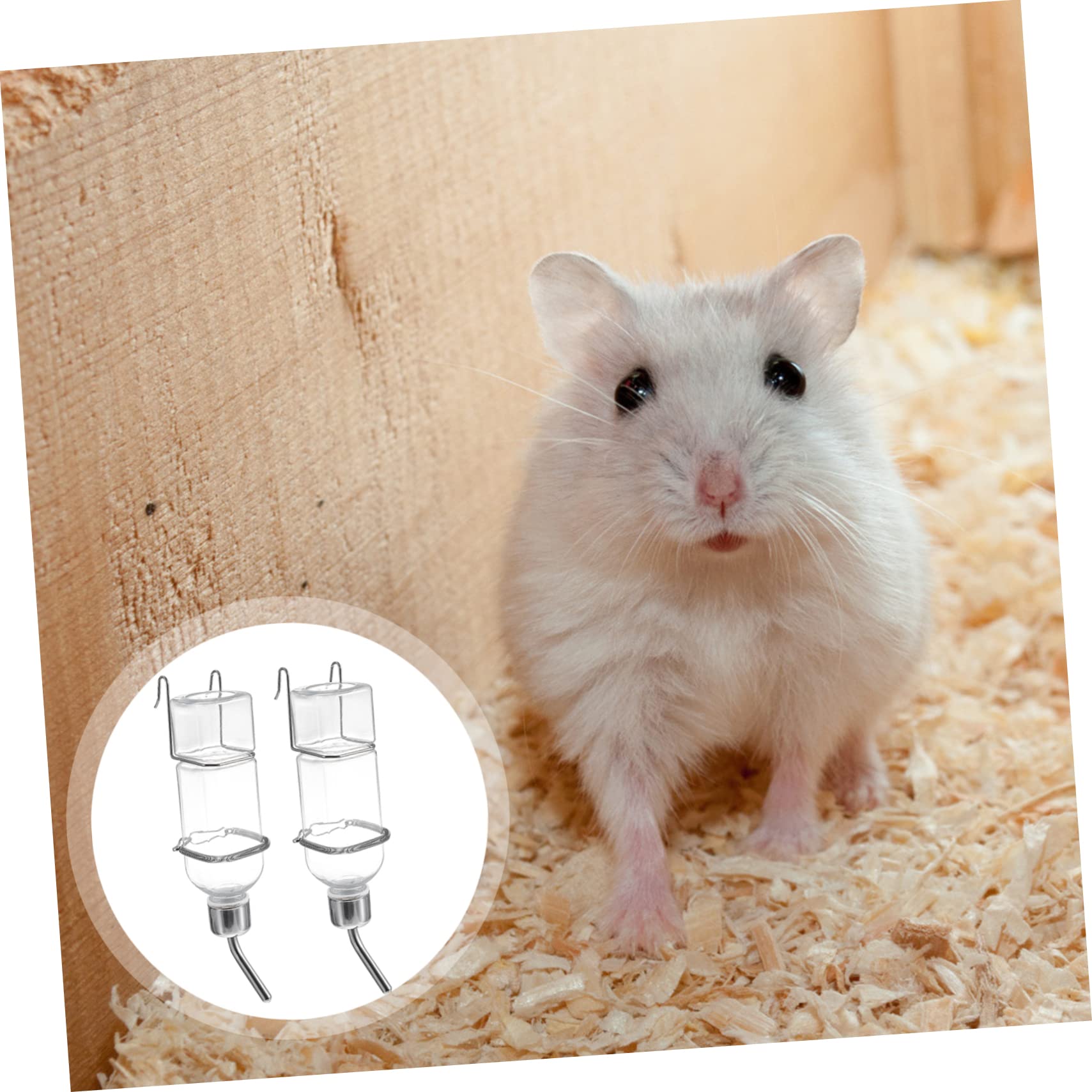 POPETPOP 6pièces Distributeur Eau pour Animaux Fontaine Suspendue pour Rongeurs Abreuvoir Sécurisé pour Chinchillas Et Lapins Accessoire Pratique pour Cage