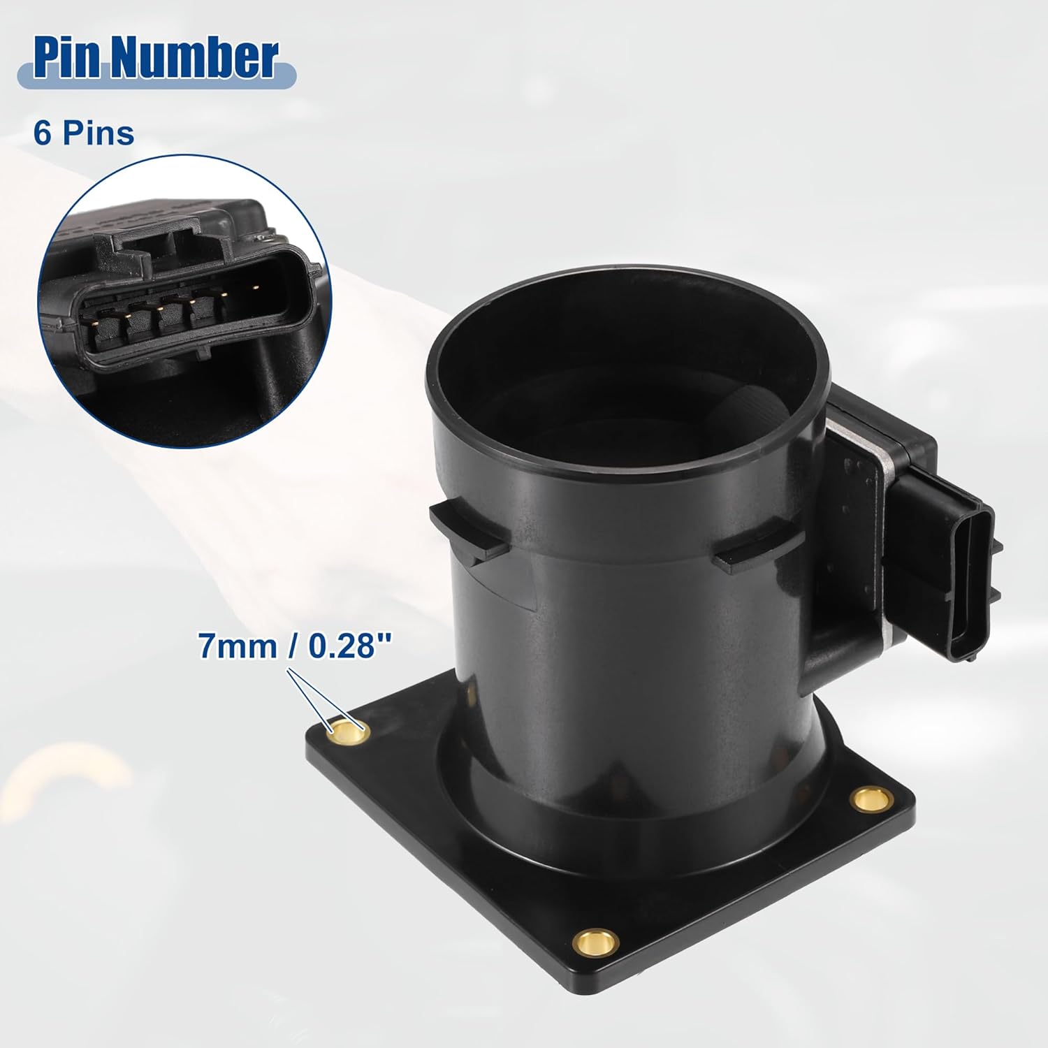 ACROPIX F6ZF-12B579-AA/F6ZZ12B579AA Car Mass Air Flow MAF Sensor 6 Pin for Ford F150 4.2L V6 1997-2003 for Ford F-150 4.6L 5.4L 2003-2004
