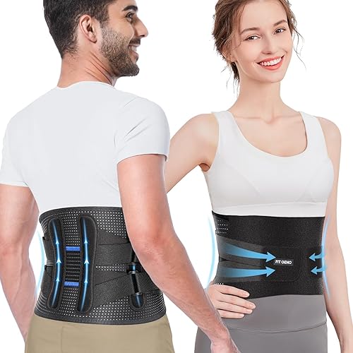 Miniatura 8 de Fit Geno Soporte de espalda para dolor de espalda baja diseñado para mujeres y hombres - Proporciona soporte lumbar para hernias de disco,