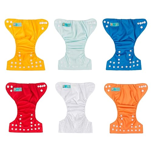 Miniatura 3 de ALVABABY Pañales de tela para recién nacidos bolsillo para menos de 12 libras 6 piezas con 12 insertos 6SVB03