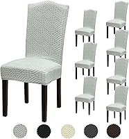 Vista 190 de Juego de 6 fundas elásticas para sillas de comedor, extraíbles y lavables, para sillas de comedor, hotel, ceremonia