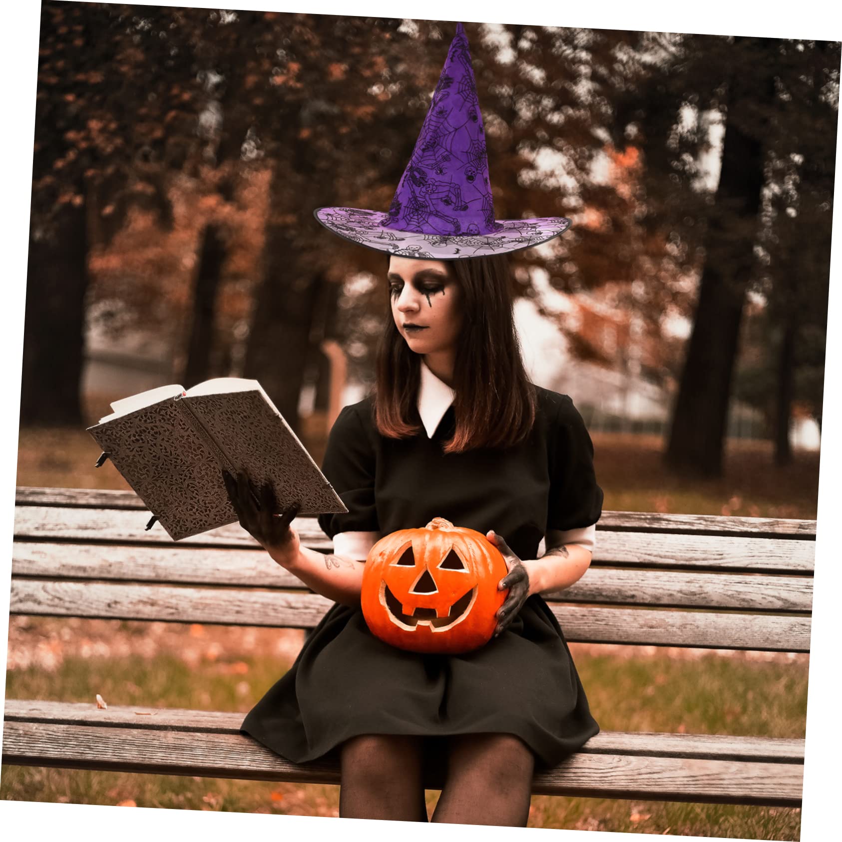 GALPADA Halloween-hexenhut Hexenkostüm Haarband Hexenhüte Masse Zaubererhut Party Großer Hexenhut Abschlussball Requisiten Hexenkostümhut Stahldraht