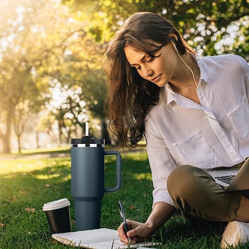 Miniatura 6 de EXQUILEG Tapas de vaso de 40 onzas aptas para vaso Stanley, tapas de repuesto para vaso de viaje Stanley Adventure Quencher de 40 onzas, a prueba de