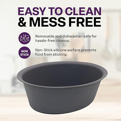 Miniatura 3 de Inserto de silicona para olla de cocción lenta, compatible con olla Crock-Pot de 7 cuartos de galón (SCV700-S-BR), silicona sin BPA, apto para