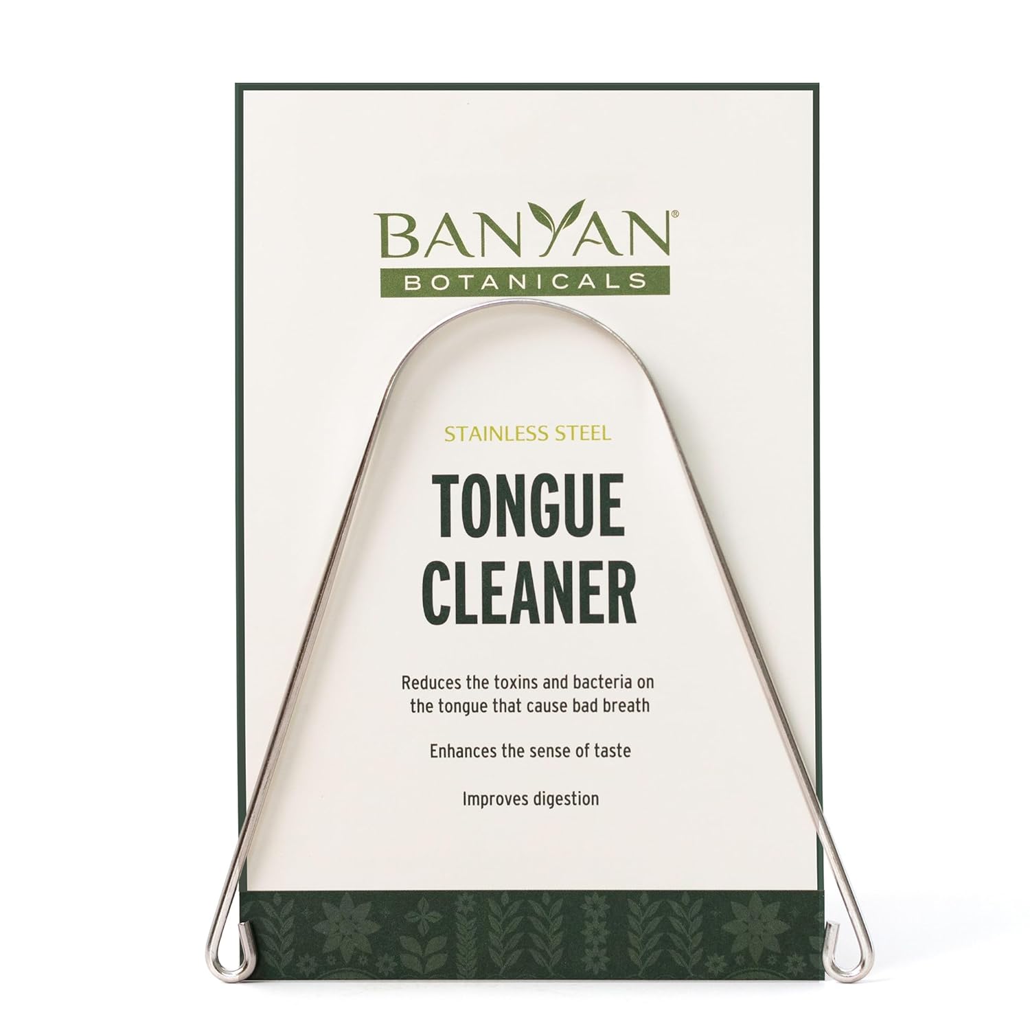 Banyan Botanicals Limpador de Língua em Aço Inoxidável de Alta Qualidade