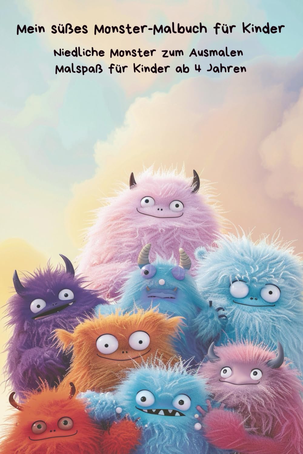 Süße Monster zum Ausmalen: Süße Monster zum AusmalenNiedliches Malbuch für Kinder ab 4 Jahren – 50+ lustige Fantasie-Monster zum Ausmalen | Kreativer Malspaß für Mädchen & Jungen