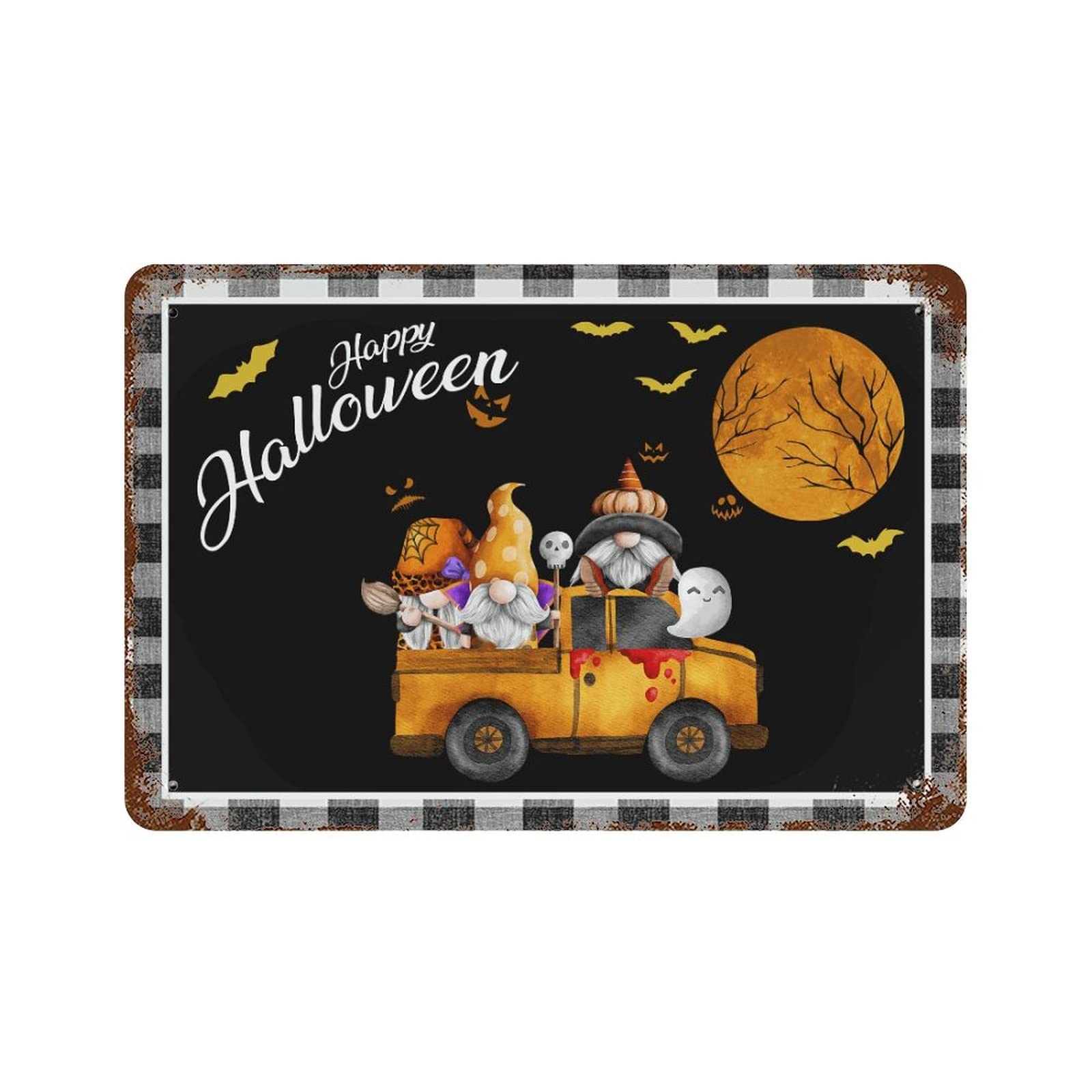 Panneau Halloween en aluminium anti-pluie pour en finir avec les décors abîmés