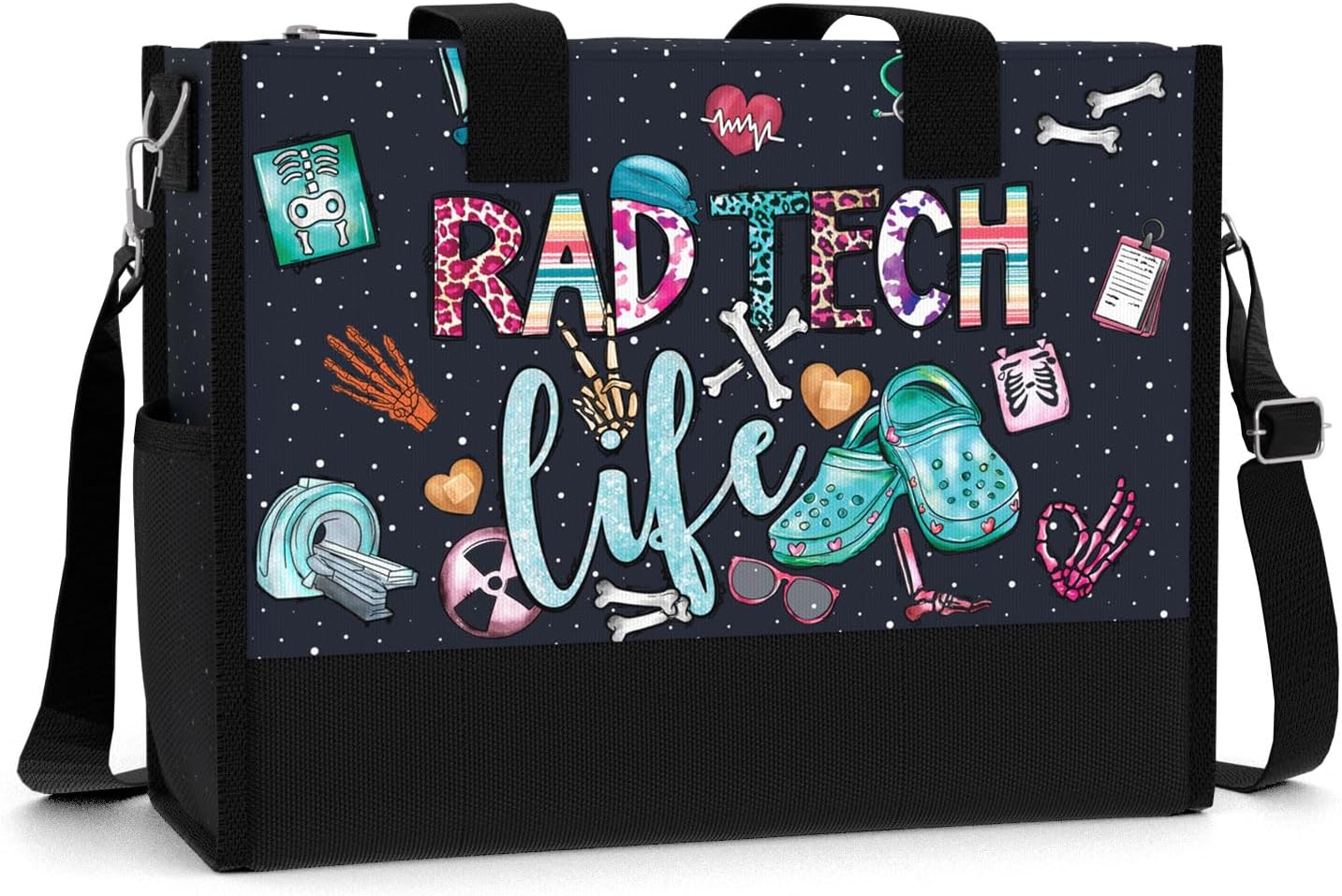 Nurse Tote Bags for Work, Nursing Bag with Compartments Pocket, Gifts for Nurses Female, Student, New Grad, ICU NICU