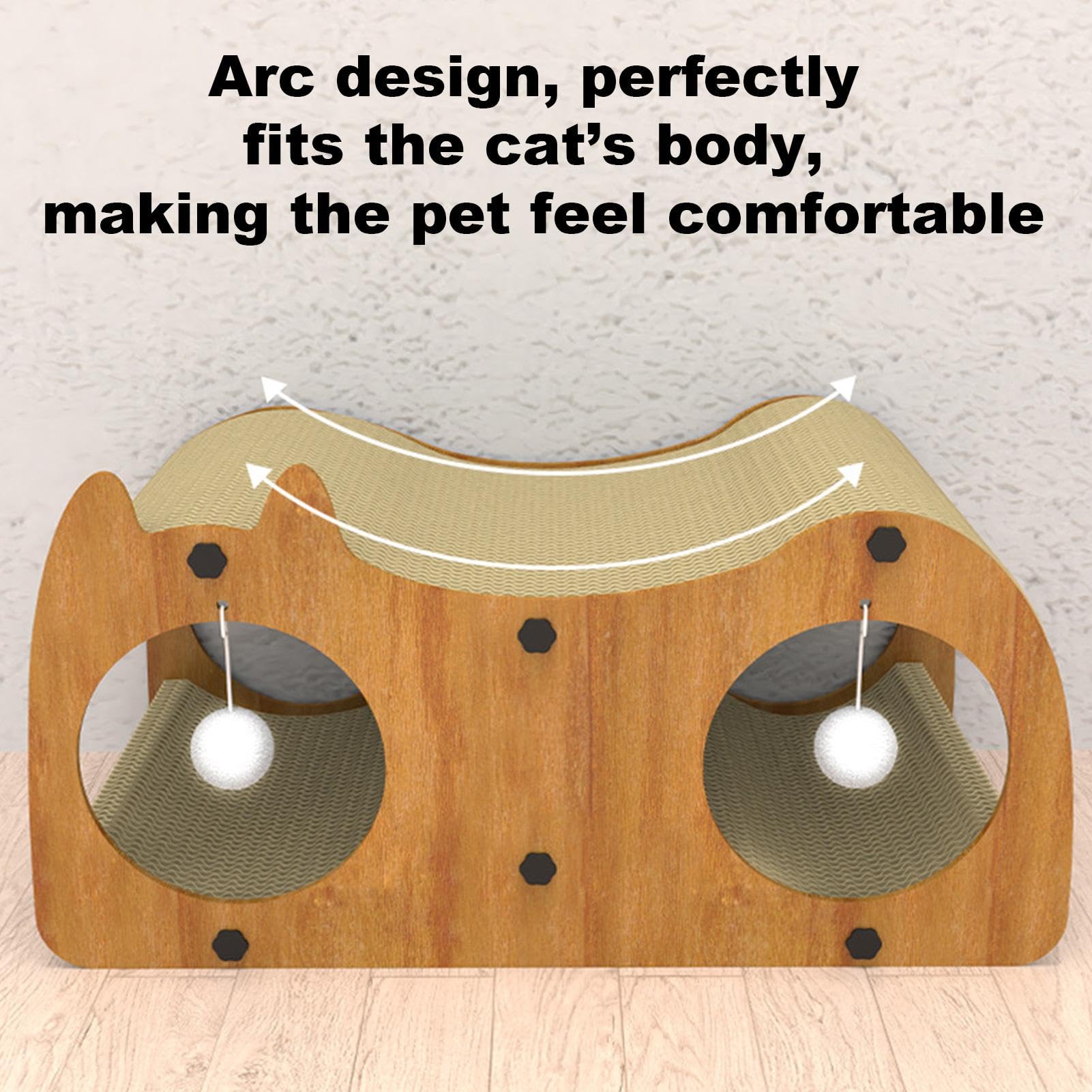 Tiragraffi per gatti, per interni, in cartone, per gatti integrato, per proteggere i mobili, per giocare e , 55 x 29 x 25 cm | Forniture per animali domestici per gatti da interno, giocattolo antigraffio per , giocare, riposare, protezion
