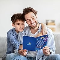 Vista 7 de DPKOW Regalos de cumpleaños modernos para hijo - Juego de llavero y tarjeta de flores y estrellas