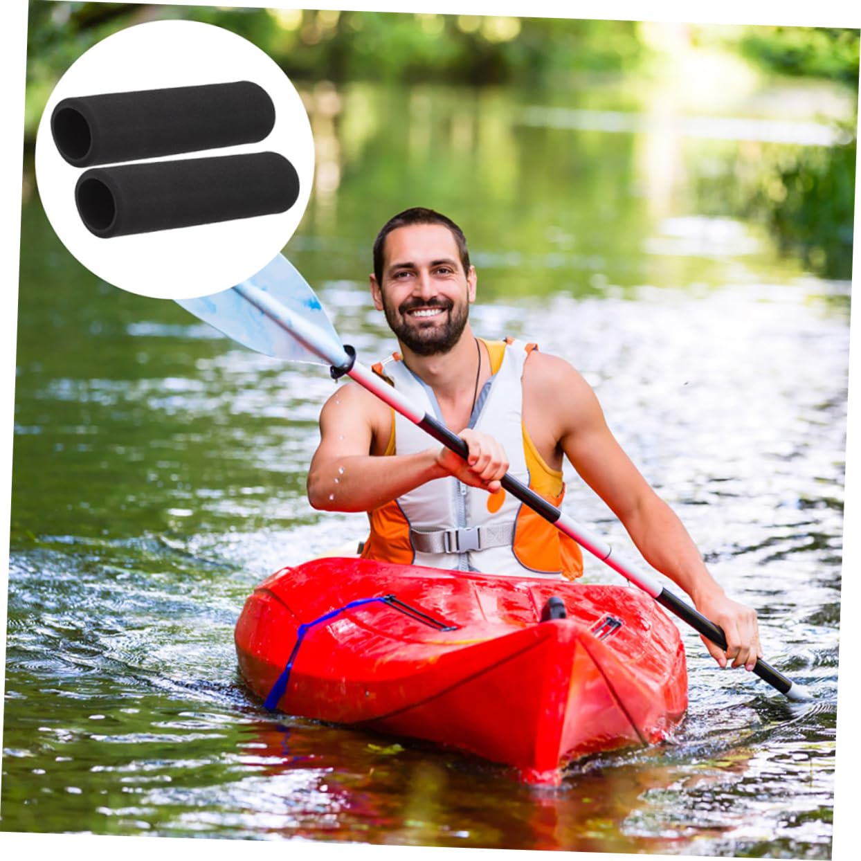 Housses Antidérapantes Pour Pagaies De Kayak - En éponge Colorée - Lot De 2 Paires