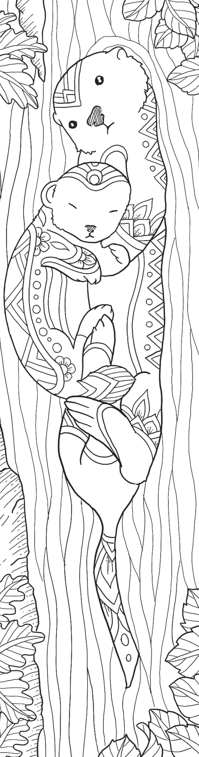 Animals Coloring Bookmarks