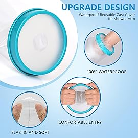 Waterproof Foot Cast Cover Wound Protector for Shower Bath, Watertight Cast Bag Covers for Broken Surgery Foot, Wound and Burns - Reusable [2025 Upgrade]