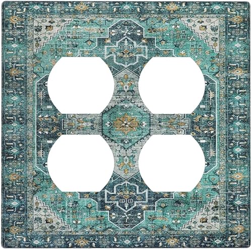 Miniatura 79 de Cubiertas de Interruptor de Luz de Palanca Simple con Diseño Abstracto de Sol Amanecer Retro, Placa Decorativa Arcoíris Atardecer de 1 Gang, Placa