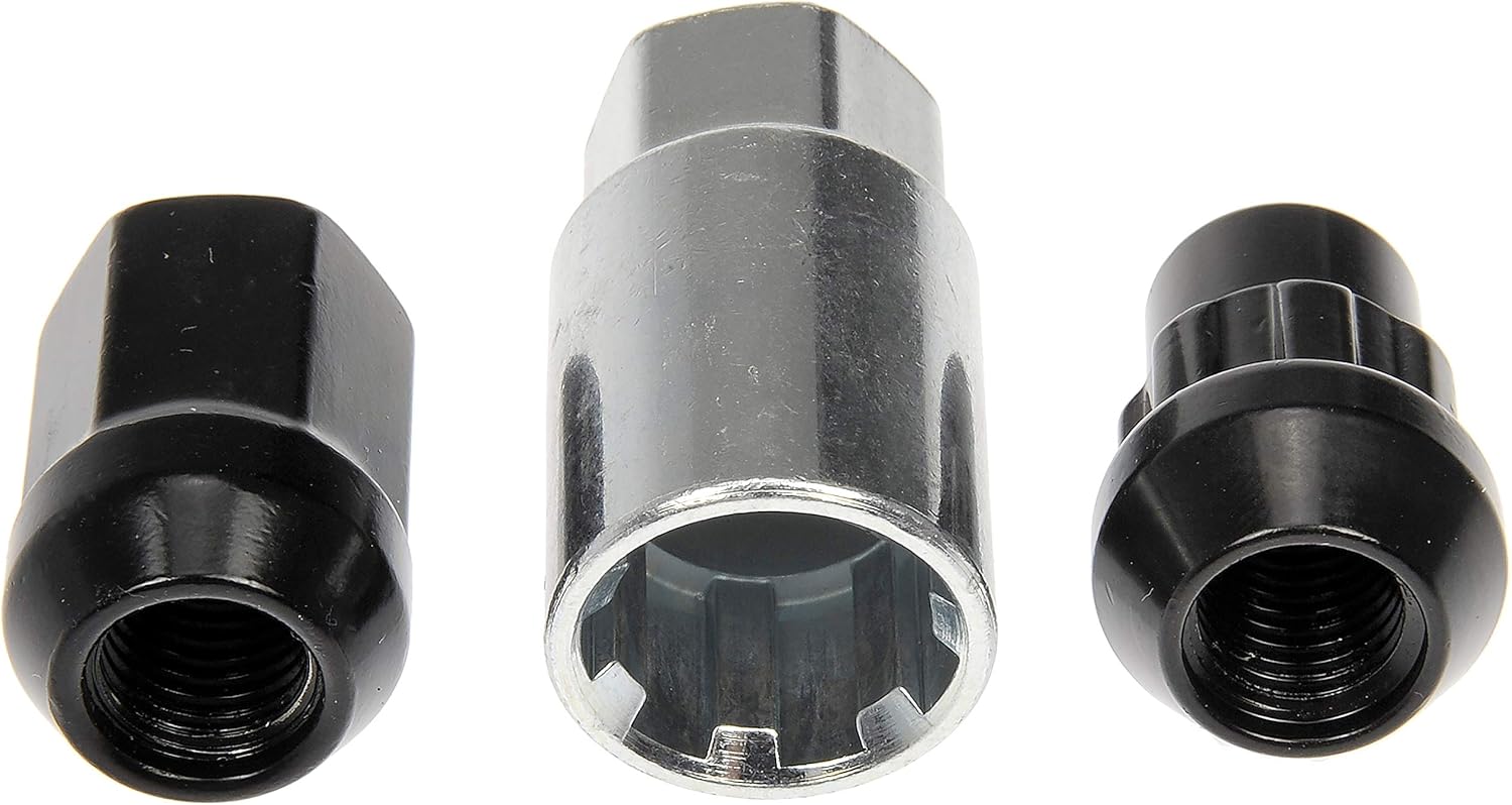 Dorman 713-375A Black Acorn Wheel Nut Lock Set Compatible with Select Models