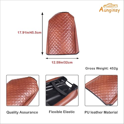 Miniatura 7 de Aunginsy Funda protectora de cuero para consola central de automóvil, compatible con TundraSequoia 2007-2013 para reposabrazos de consola central,