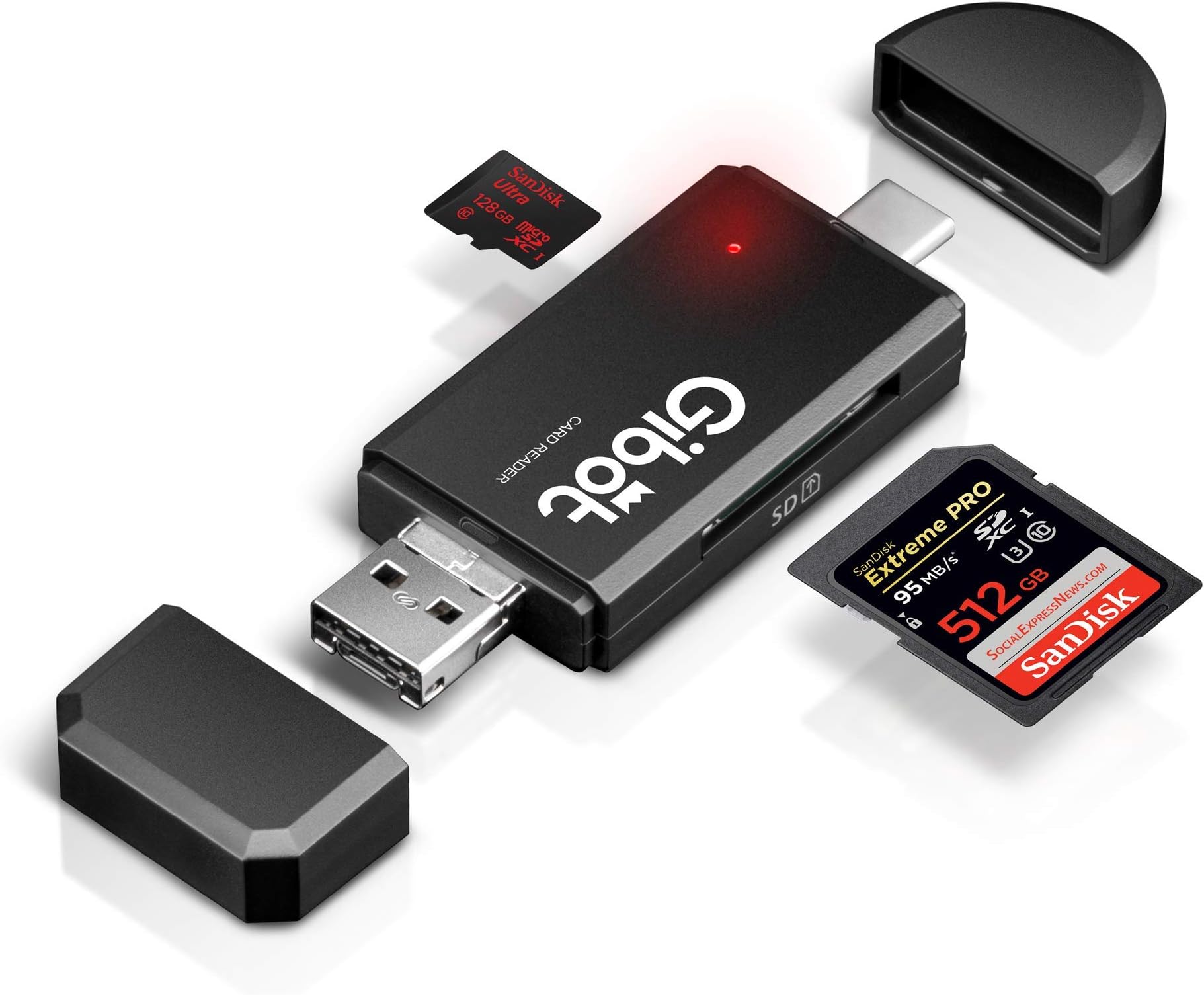 USB C Lecteur De Carte SD, Adaptateur Lecteur Carte SD USB C Vers Micro SD, USB OTG Mémoire Externes Pour Micro SDXC,Micro SDHC - Informatique