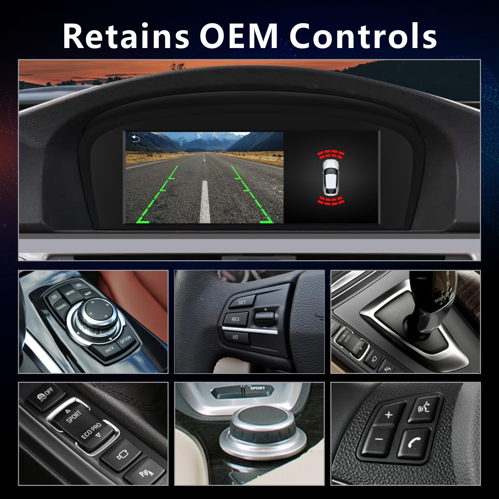 Fast Boot Linux Radio samochodowe kompatybilne z BMW serii 3/5 E60 E61 E63 E64 E90 E91 E92 (2005-2008) CCC iDrive Upgrade | Bluetooth / Wireless CarPlay/Android Auto | Retains Kontrole OEM