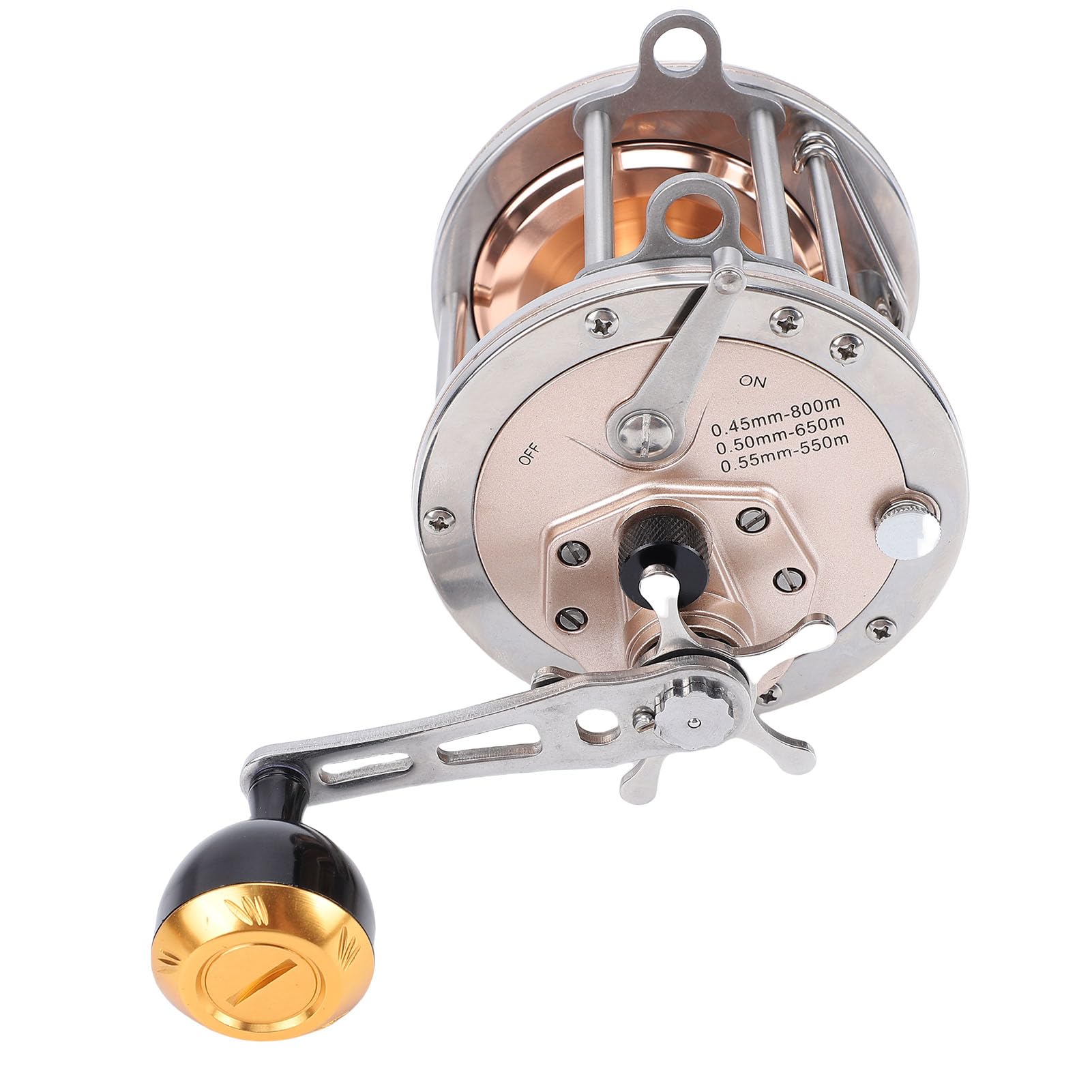 Yosoo Health Gear Carrete Convencional Aluminio Acero Inoxidable Carrete de Pesca Mano Derecha Transmisión Suave Compacto Ligero para Agua Salada Pesca de Caza Mayor Pescadores Uso en el Mar