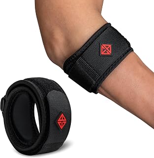 Elbow Brace for Tennis | Pickleball | Golfer’s Elbow | XL Silicone Pad Forearm Support| Tendonitis, Arthritis & Epicondylitis Relief | Weightlifting, Paddling | Tendon Pain Relief | Men & Women