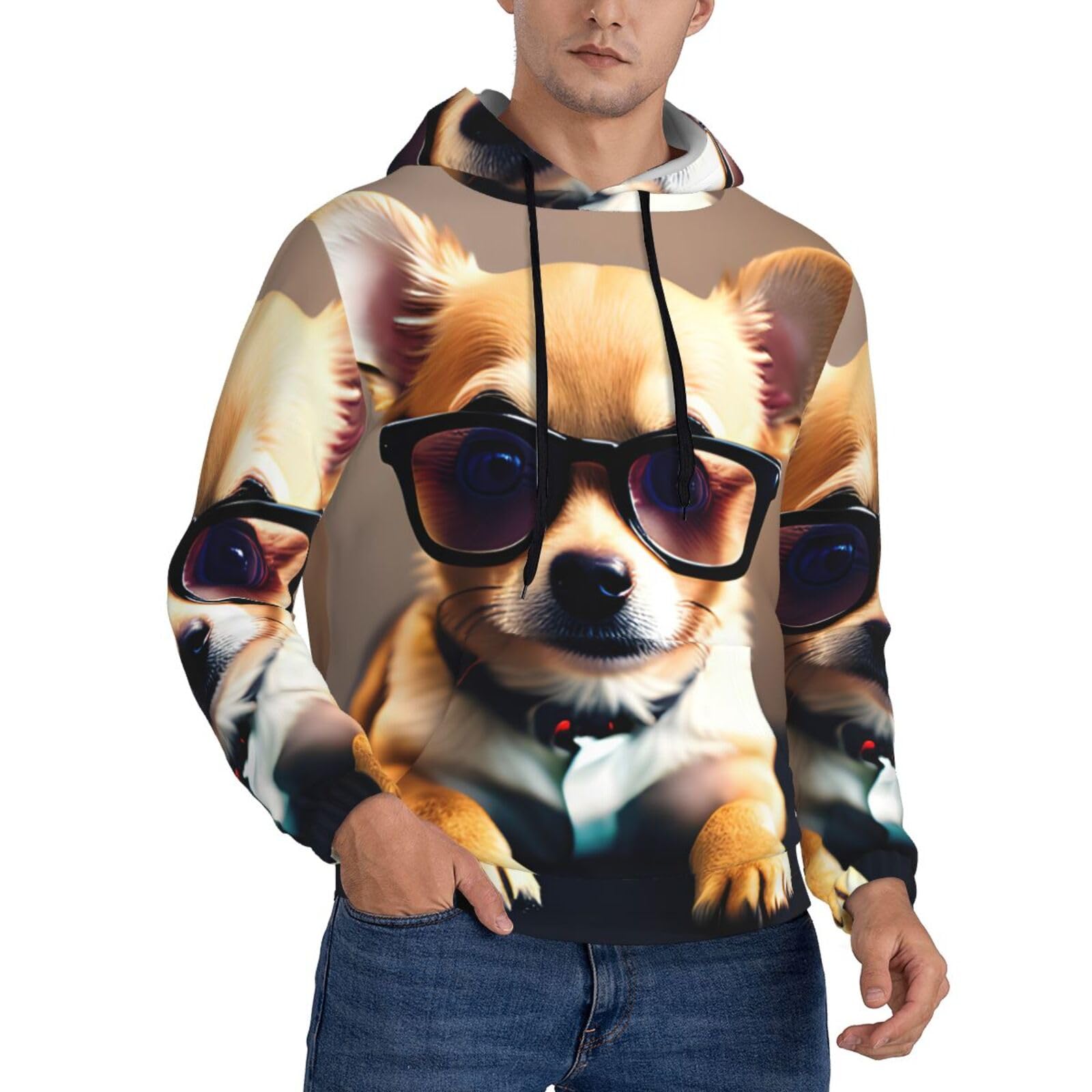 Sweat à capuche chihuahua pour homme, le look décontracté idéal en toute saison