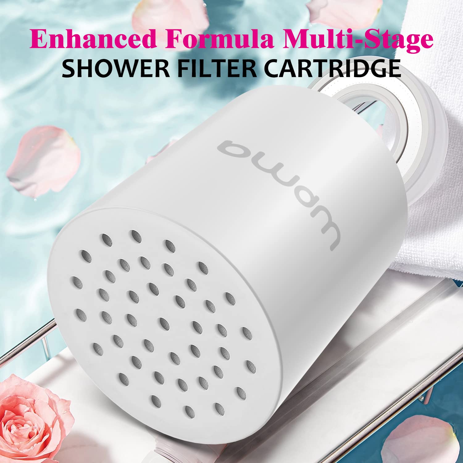 Cartucho de filtro de ducha multietapa de fórmula mejorada, cartucho de filtro de repuesto universal de alto rendimiento, elimina el cloro, metales pesados y otros sedimentos, reduce la picazón seca y