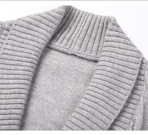 JMSUN Suéteres masculino Suéter masculino manga longa com botão de lapela e inverno com estampa de d
