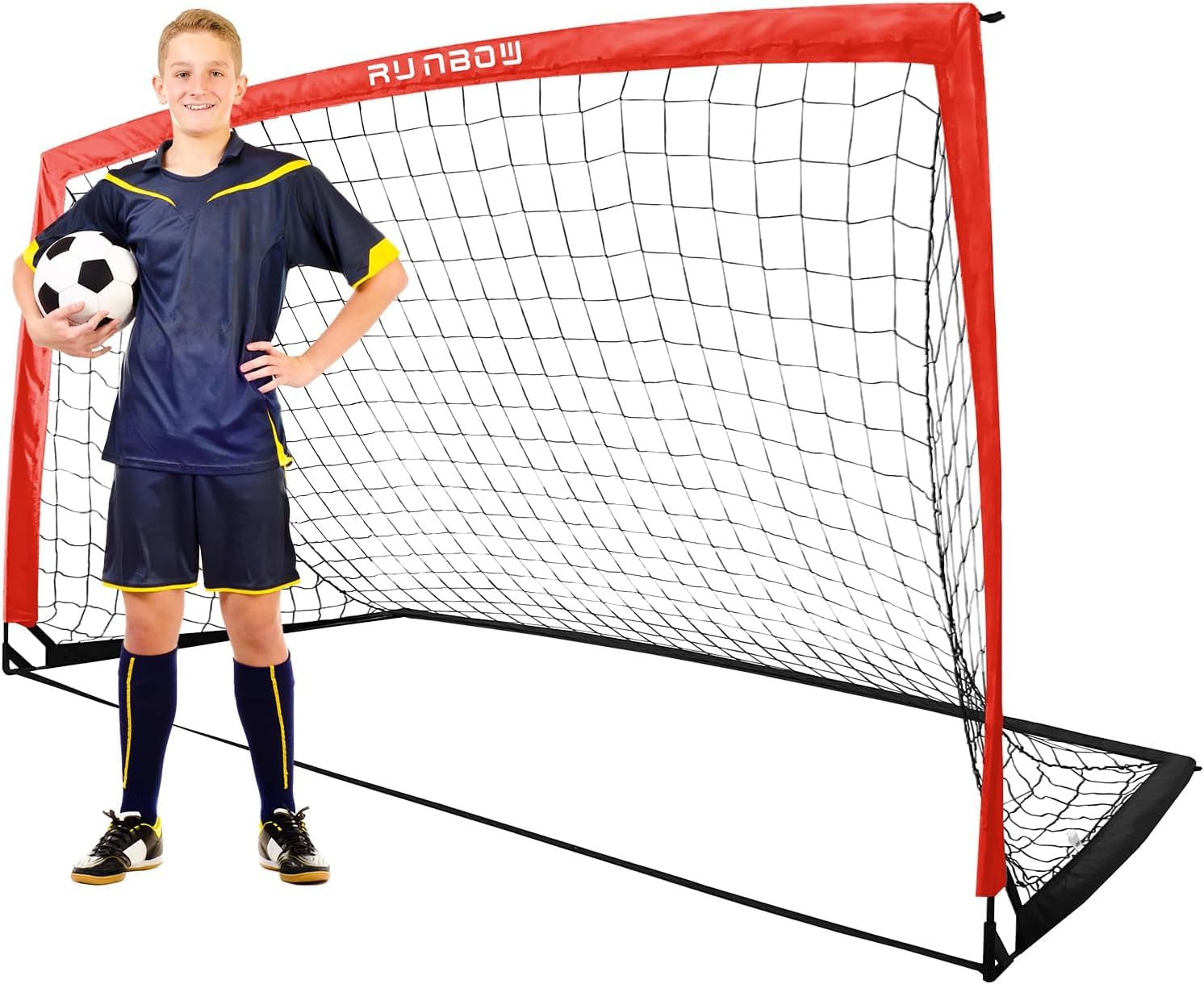 But de Football pour Enfants 274 x 152 cm avec Sac de Transport, Pliable et Portable pour Jardin Intérieur/Extérieur