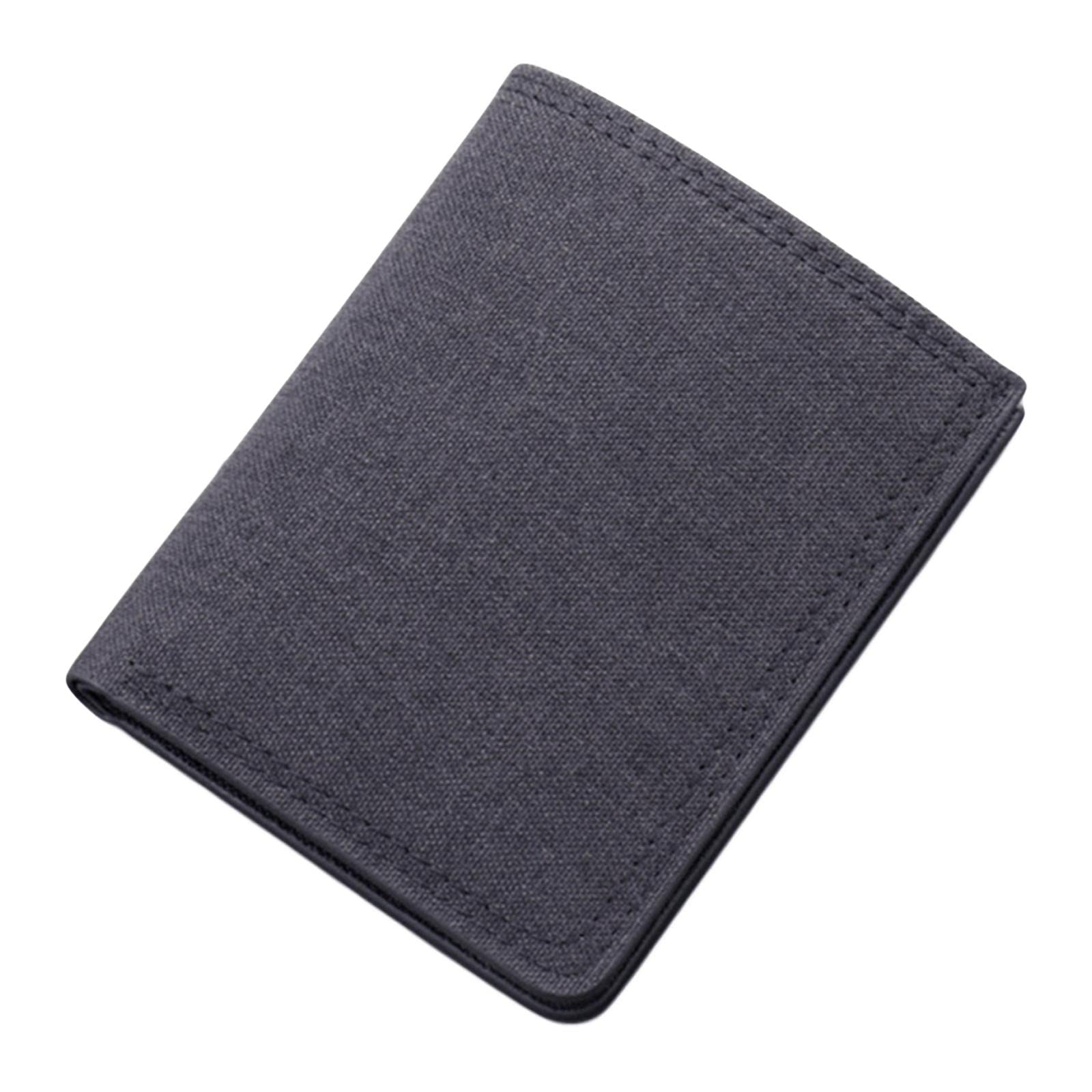 merishopp Men Canvas Wallet Short Money Bag Casual Style ID Card Bifold Black| Mens Accessories | Wallets|1 Piece Men'S Wallet-picture-40
