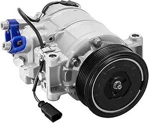 BDFHYK Air Conditioning A/C Compressor with Clutch Compatible with Audi A4 1.8L 2001-2006 2013-2016,2.0L 2005-2007, A5 2008-2019, A3 A4 A5 A8 Quattro, A4 allroad Q7, Replace# 98350