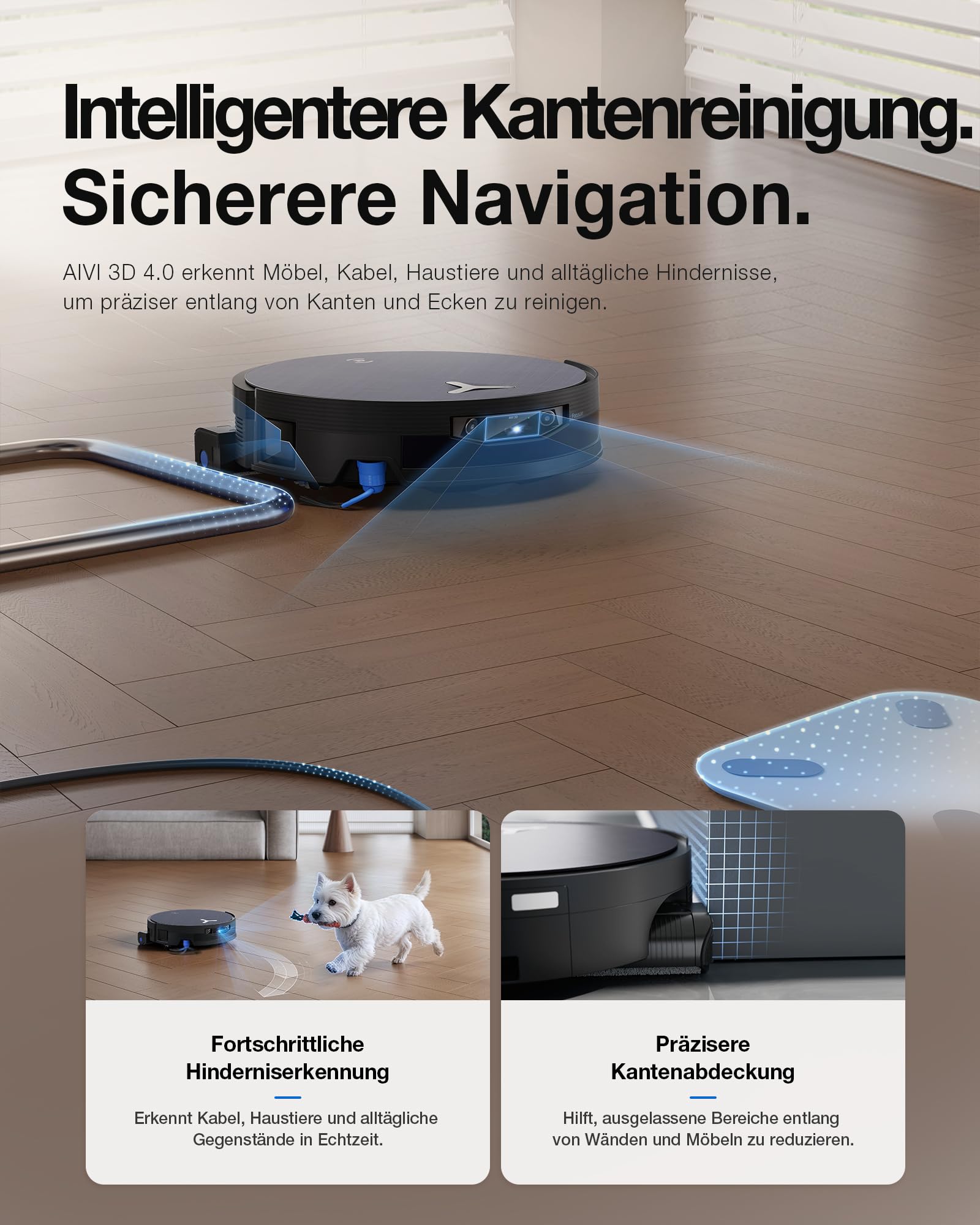 ECOVACS X12 OMNICYCLONE Saugroboter mit Wischfunktion, 22.000 Pa Saugkraft | FocusJet-System zur Fleckenvorlösung, PowerBoost, OZMO ROLLER 3.0, ausfahrbare Mopprolle, PureCyclone Auto-Entleerung, BLAST