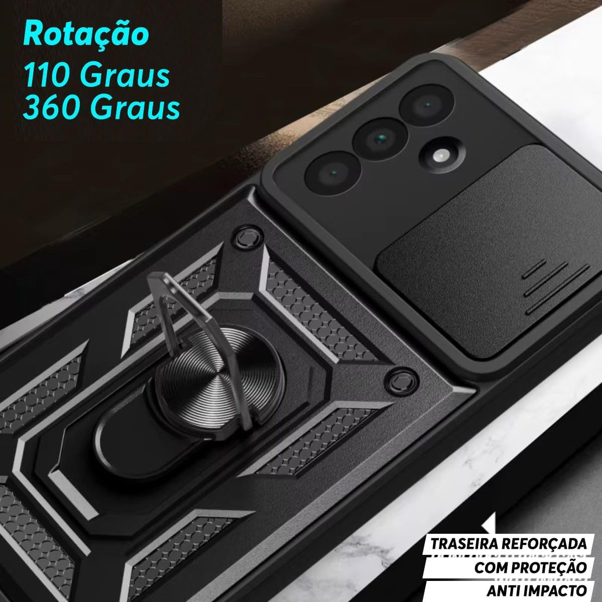 Capa Capinha Case Compatível com Samsung Galaxy A26 - Protetora Resistente Durável Anti Impacto Queda Choque Armor Armadura Militar