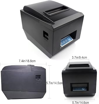 symcode POS Thermal Receipt Printer Ethernet/LAN, Serial Port - Auto Cutter - Cash Drawer Port - Paper Width 3 1/8 (80mm) - Works on Windows XP/Vista/7/8/8.1/10 Uses