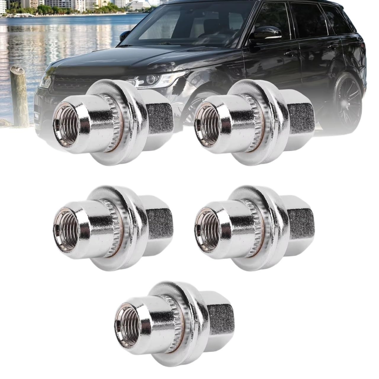 Bulloni ruota Per LR3 Per LR4 Volante Ruota Dadi Kit | Acciaio Lega Zinc Plated Volante Ruota Dadi LR068126 LR173842