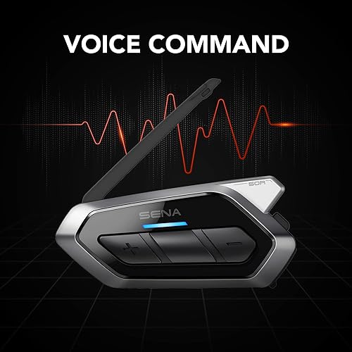 Miniatura 3 de Sena 50R Auriculares Bluetooth para motocicleta de 3 botones con sonido por Harman Kardon Sistema de intercomunicación de malla integrado Micrófono