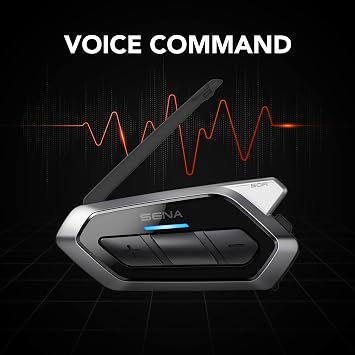 Sena 50R 3-Button Motorcycle Bluetooth Headset w/Sound by Harman Kardon Integrated Mesh Intercom System Premium Microphone & Speakers