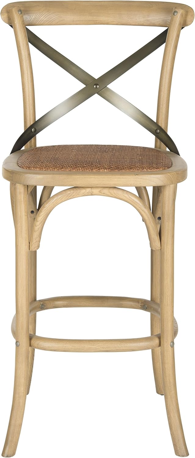 Safavieh American Homes Collection Eleanor Weathered Oak 30.7-inch Bar Stool