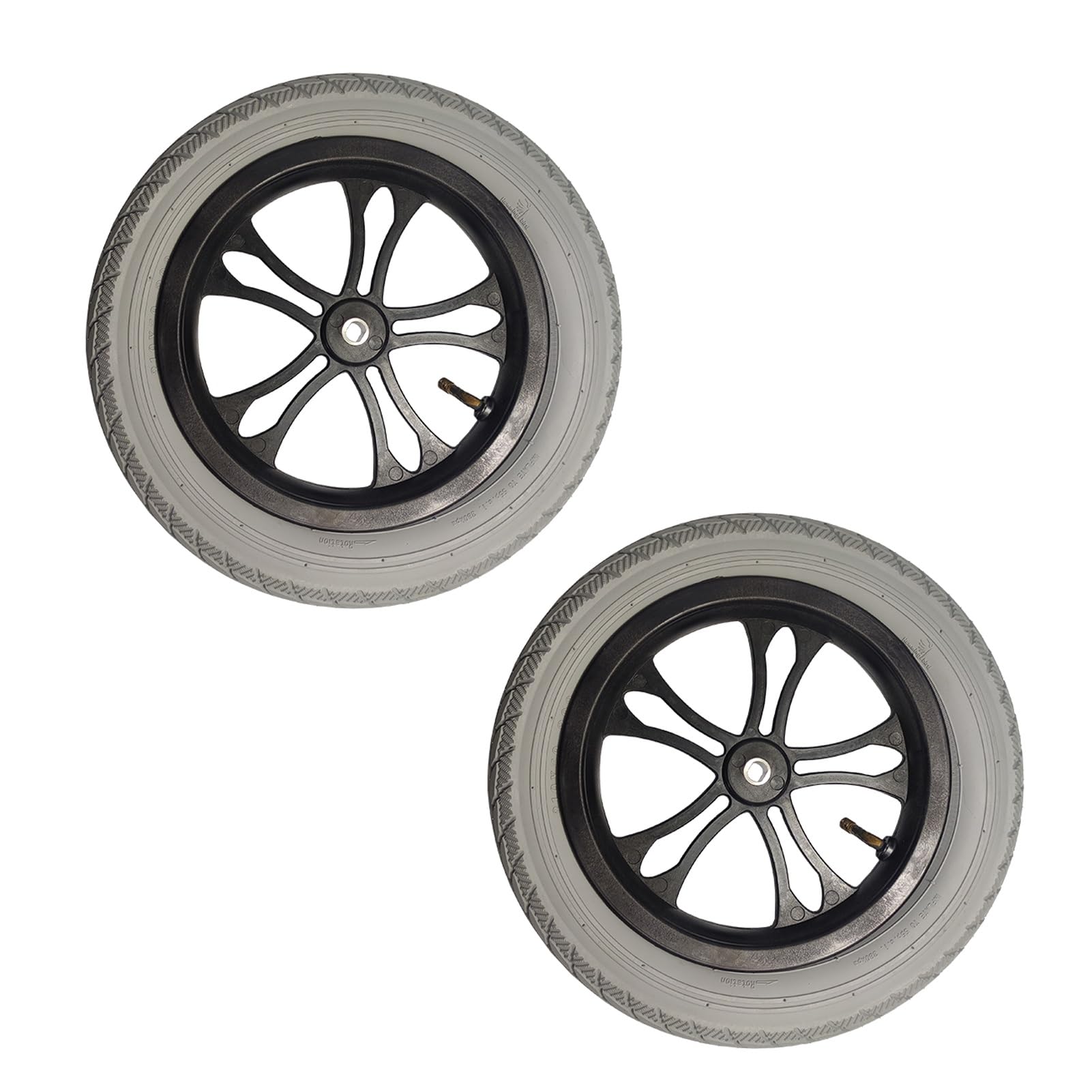 12 Inch Wymiana Tylne Koło Wózka Inwalidzkiego, 310X50-203 Pneumatyczne Gumowe Opona z Łożyskami 1/2" (12mm) do Elektrycznego Wózka Inwalidzkiego (1 Para)