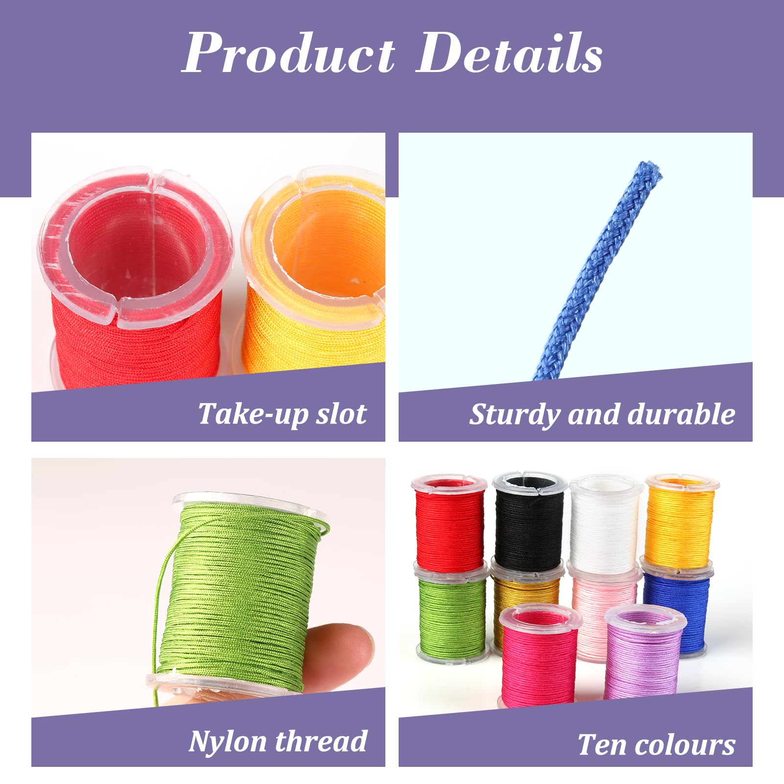 10 M/lot 1mm Coton Ciré Fil En Nylon De Couleur Noire En Cuir Cordon