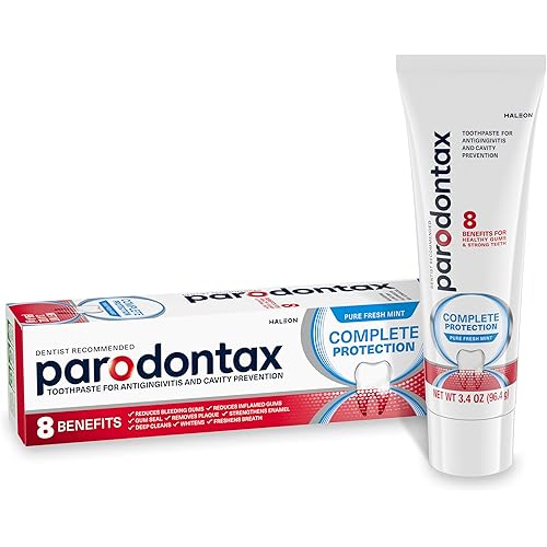Parodontax Complete Protection Toothpaste for Bleeding Gums, Gingivitis Treatment and Cavity Prevention, Pure Fresh Mint - 3.4 Ounces
