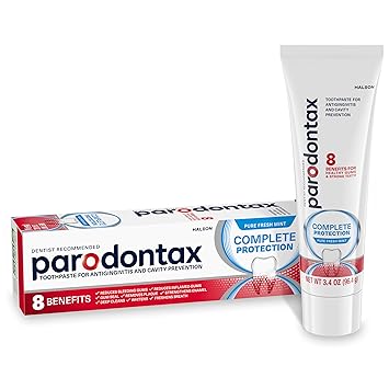 Parodontax Complete Protection Toothpaste for Bleeding Gums, Gingivitis Treatment and Cavity Prevention, Pure Fresh Mint - 3.4 Ounces