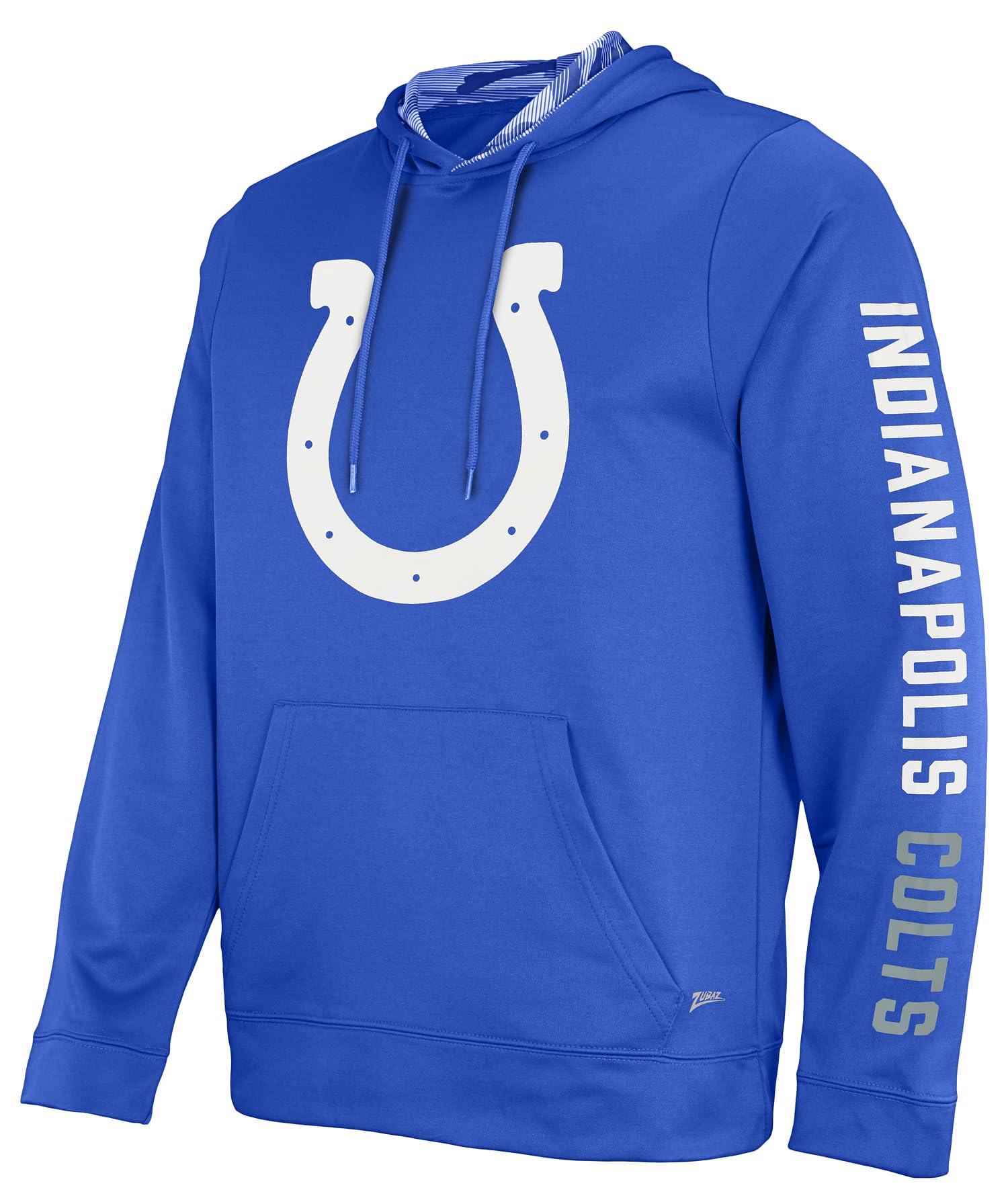Zubaz NFL Football Men's Solid Team Hoodie with Camo Lined Hood and Sleeve Graphic — view 26